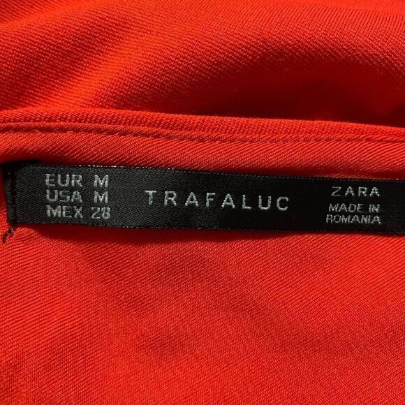 Zara Trafaluc Red Sleeveless Body Con Dress Sz M - Picture 3 of 4